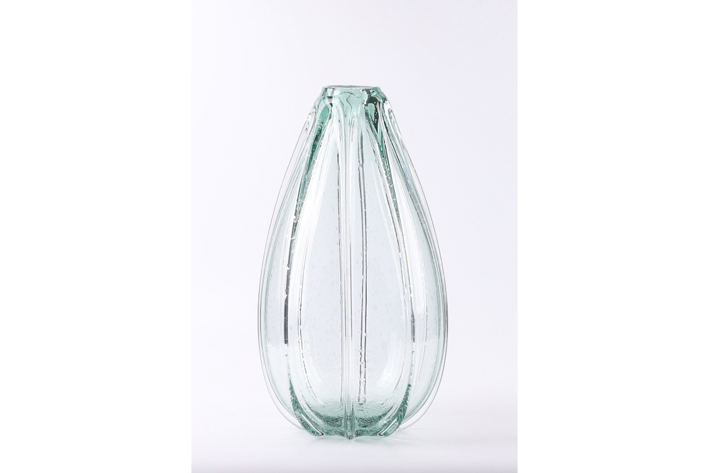 Light Green Tall Glass Vase
