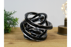 Glass Knot - Black & Clear