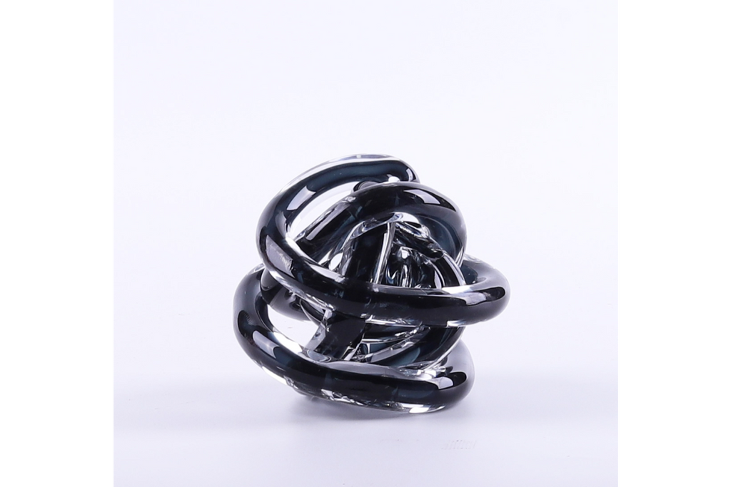 Glass Knot - Black & Clear