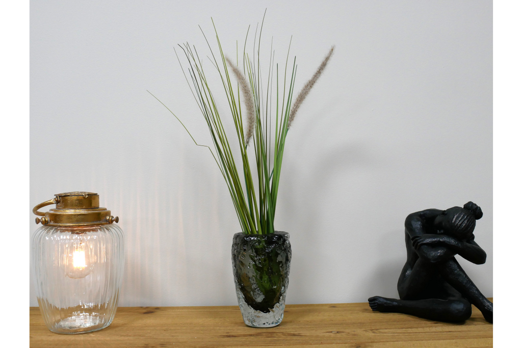 Small Black Glass Vase