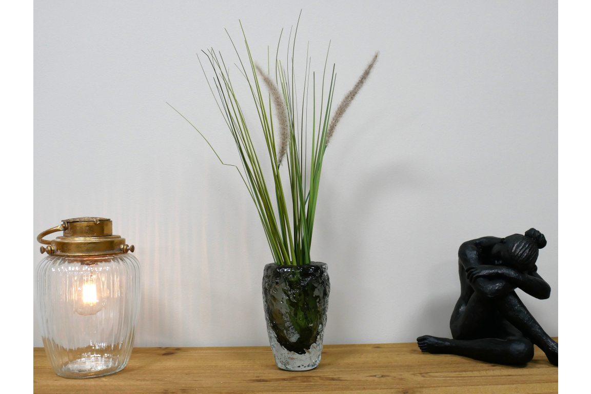 Small Black Glass Vase
