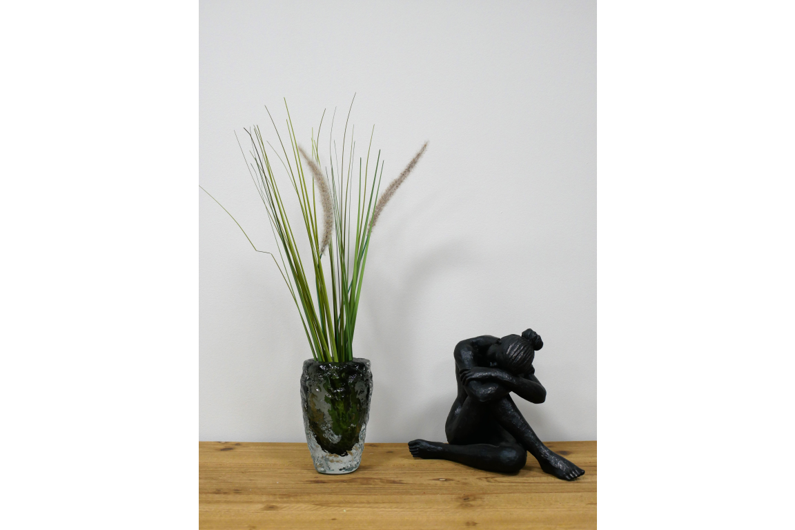 Small Black Glass Vase