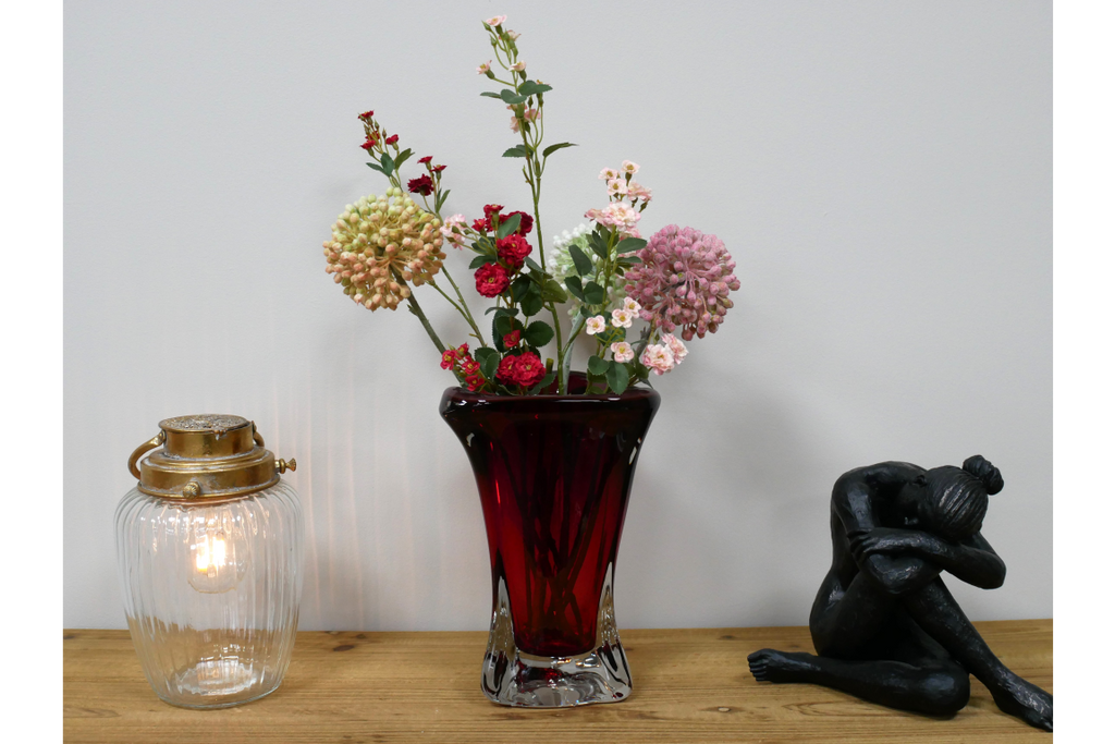 Red Glass Vase