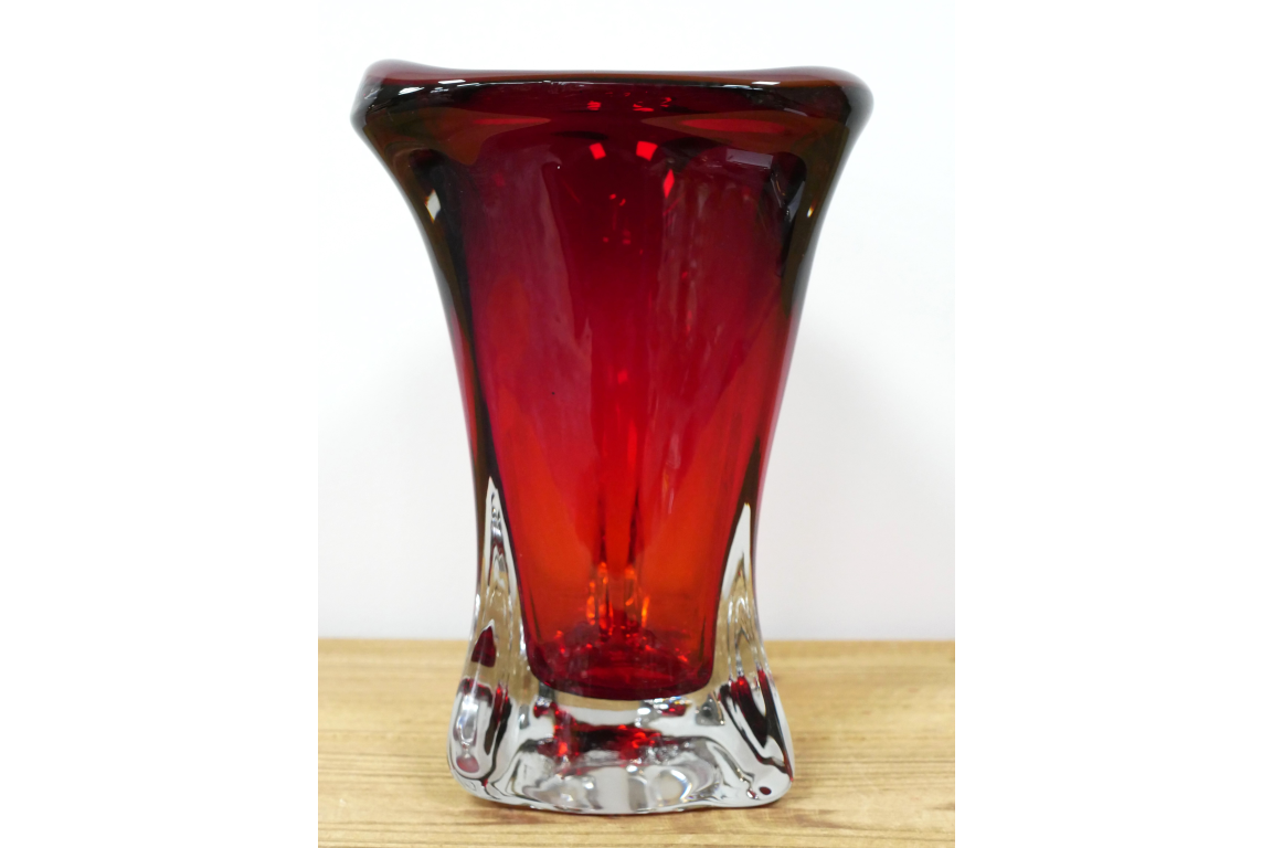 Red Glass Vase