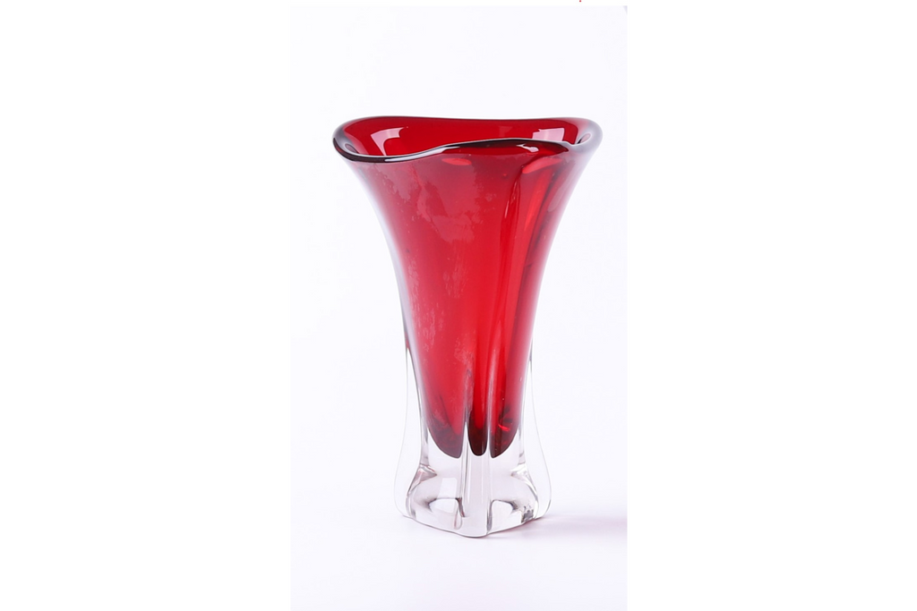 Red Glass Vase