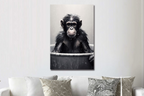 Monkey In Bath Wall Art