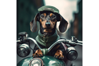 Dog In Sidecar Wall Art - Mini