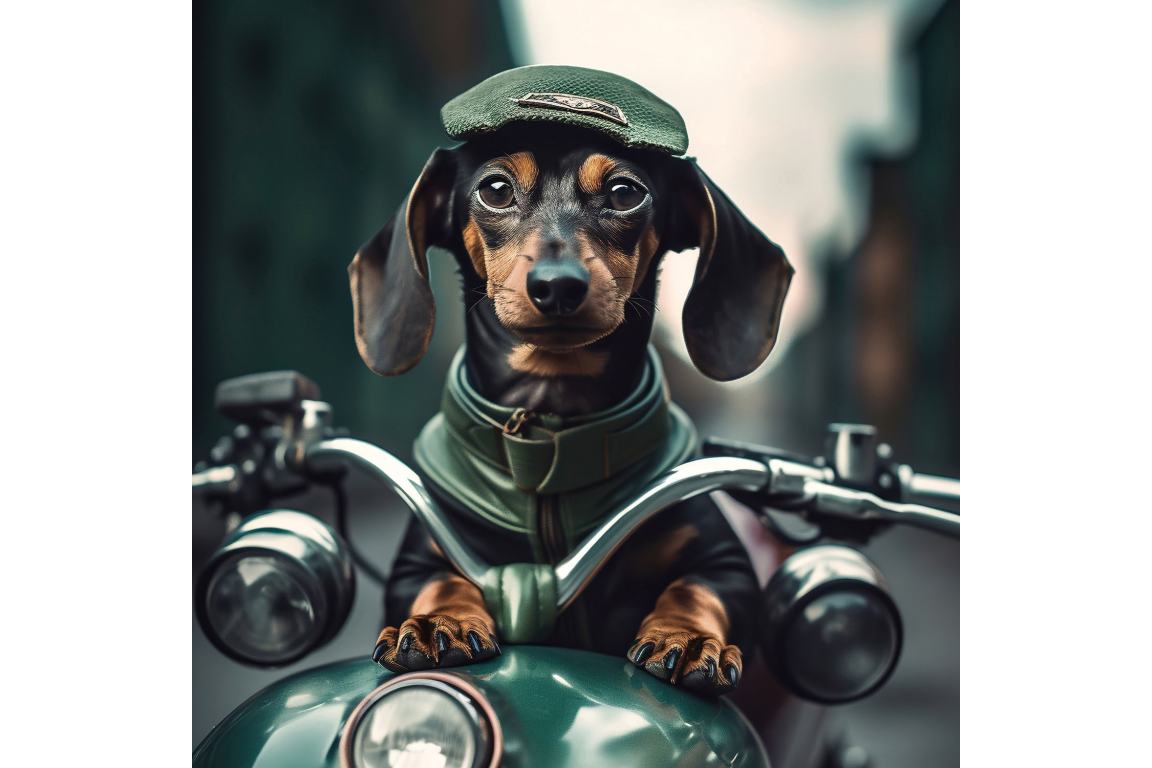 Dog In Sidecar Wall Art - Mini