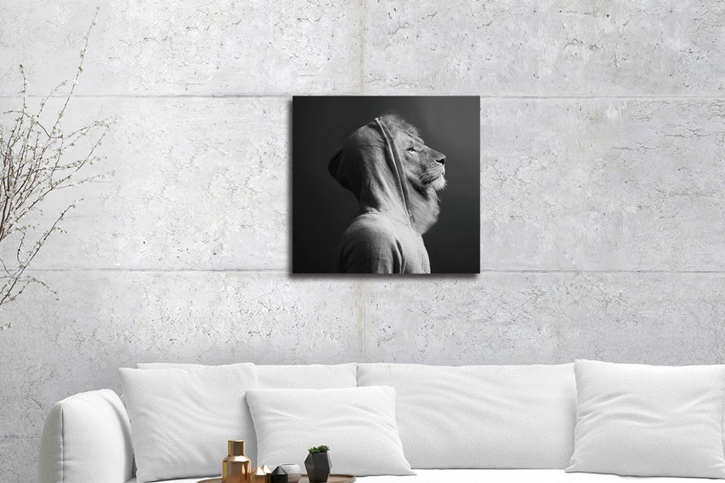Lion In Hoodie Wall Art - Mini
