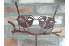 Rusty 2 Bird Stake
