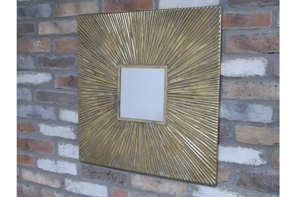 Square Sunburst Mirror