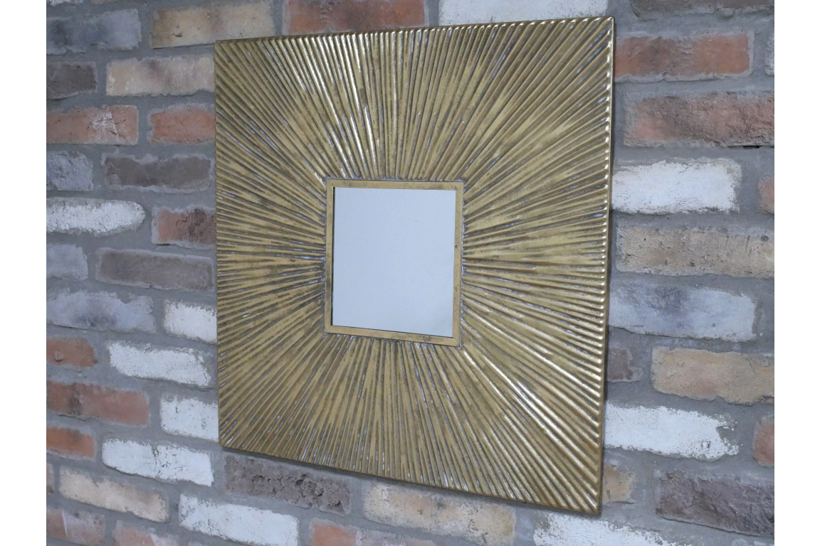 Square Sunburst Mirror
