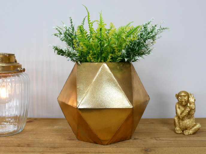 Metal Geo Vase