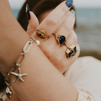 Sovereign Of The Sea Blue Stone Gold Ring