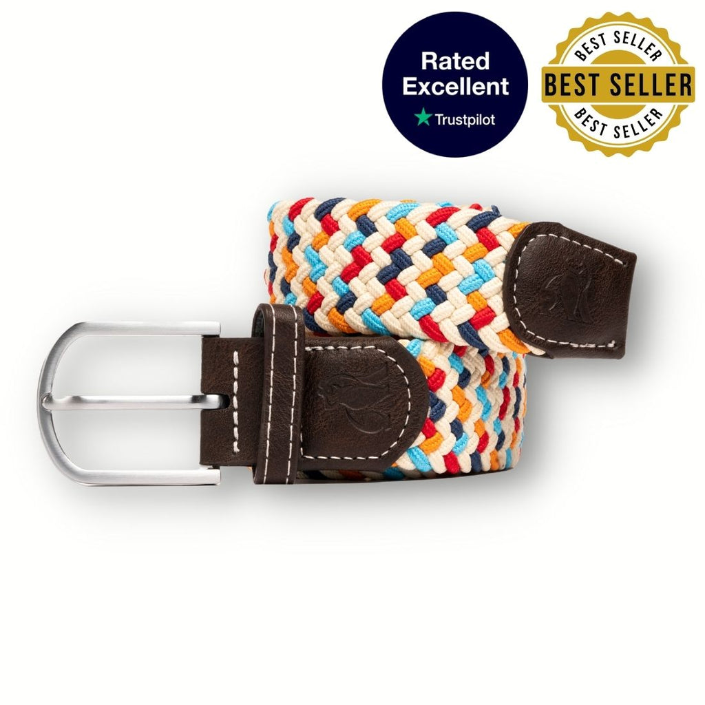 The World’s First Recycled Woven Belt – Made from Ocean Plastic Multicolour Zigzag
