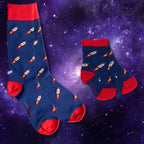 Rocket Matching Bamboo Socks (Adult & Child) UK 7-11 (US 8-12 EU 40-47)