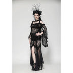 Dark in Love Nevaeh Gothic Lace and Mesh Mermaid Skirt