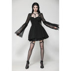 Dark in Love Greta Dark Mystique Gothic Lace-Up Mesh Dress