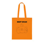 Best Gran Printed Cotton Tote Bag Reusable Shopping Bag Mum Mom Mother's Day Grandma Gift One size Orange