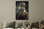 Giraffe Smoking A Cigar Wall Art
