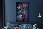 Flower Deer Wall Art