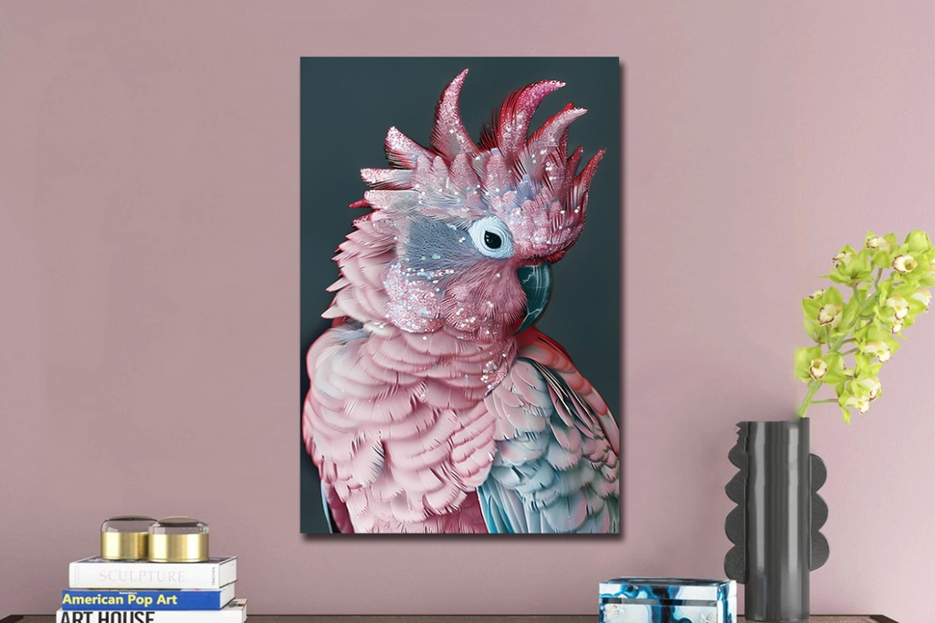 Pink Parrot Wall Art
