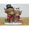 Festive Highland Cows