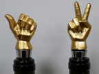 Set Of Two Hands Bottle Stoppers