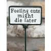 Plant Sign - Feeling Cute