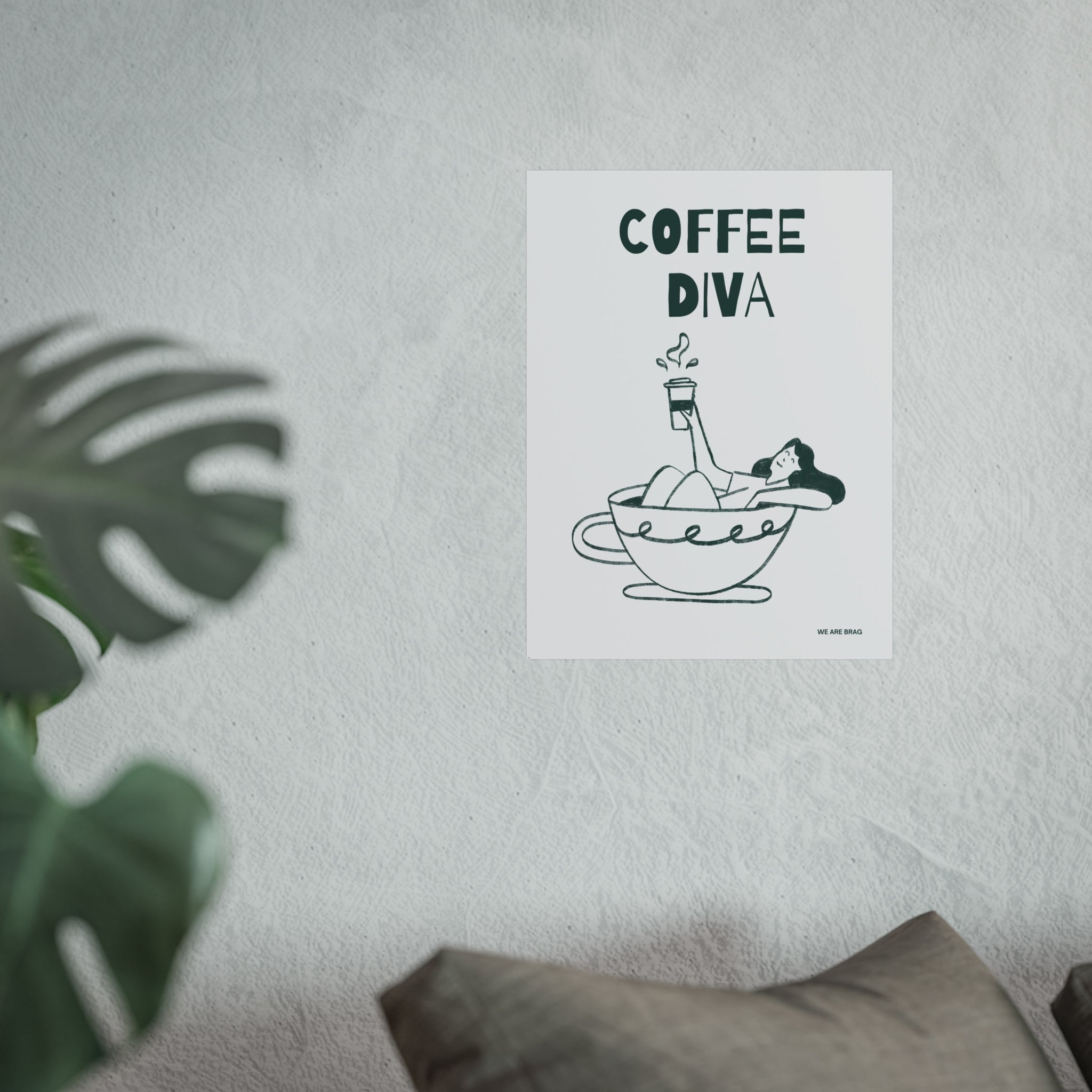 Coffee Diva Fine Art Poster Print 12″ x 16″ (Vertical) Matte