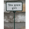Plant Sign - You Grow Girl