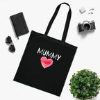Mummy Heart Printed Cotton Tote Bag Reusable Shopping Bag Mum Mom Mother's Day Gift