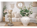 Stone Effect Metal Vase
