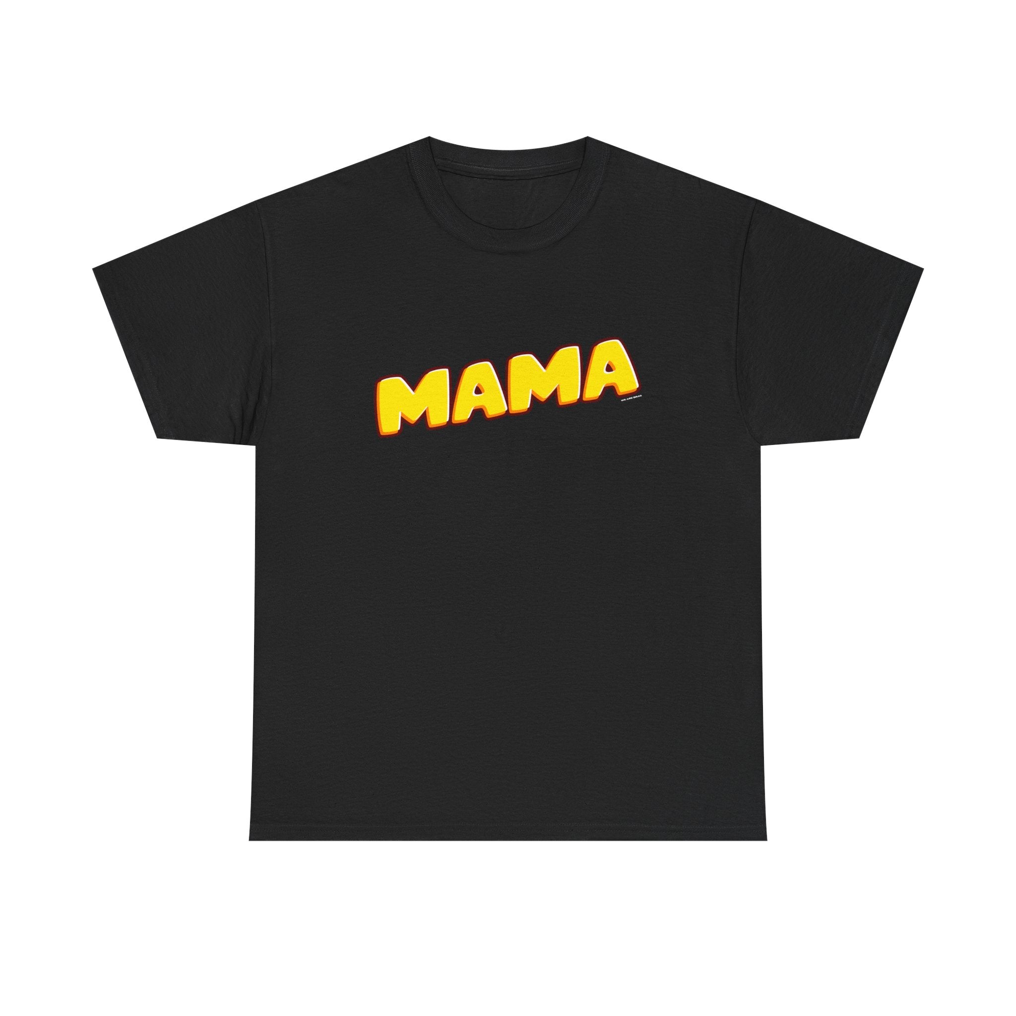Retro Mama Printed T-Shirt 100% Cotton Novelty Mum Mom Tee Birthday Mother's Day Gift Black