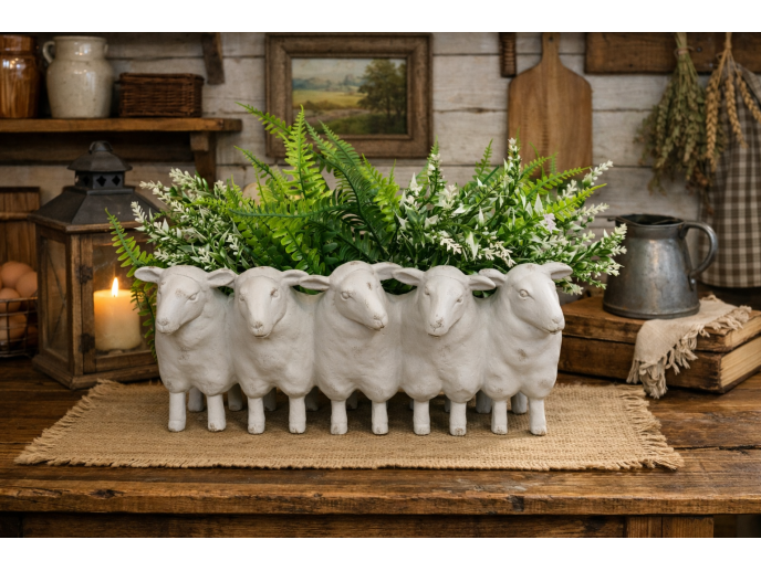 Sheep Planter - Cream