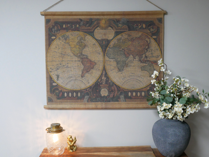 Canvas Wall Art - World Map
