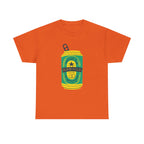 Rad Dad Beer Can Printed T-Shirt 100% Cotton Novelty Dad Tee Birthday Father's Day Gift Orange
