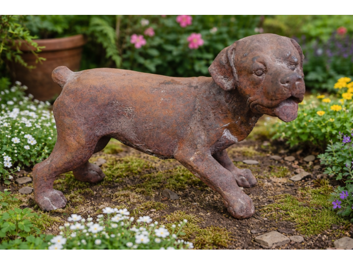 Small Cast Iron Rusty  Dog