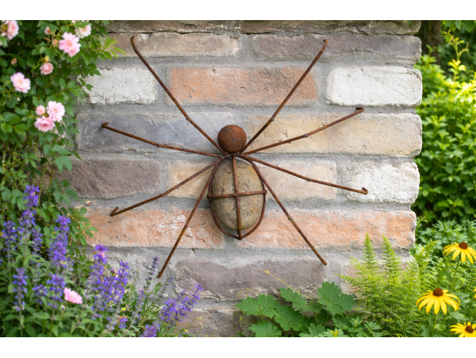 Rusty Spider Wall Decoration