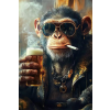 Monkey With Beer Wall Art