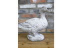 Rustic MGO Duck Garden Statue - White Shabby Chic Goose Bird Ornament