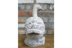 Rustic MGO Duck Garden Statue - White Shabby Chic Goose Bird Ornament