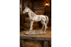 Rustic MGO Horse Garden Statue - Antique White Shabby Chic Lawn Ornament
