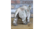 Rustic MGO Wild Boar Statue - Antique White Shabby Chic Pig Ornament