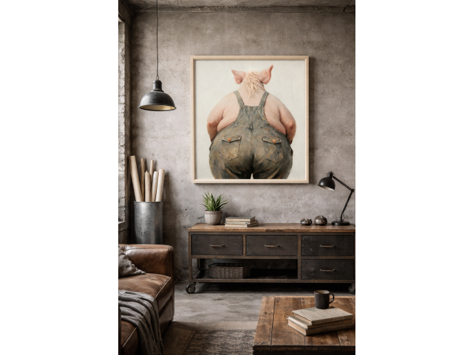 Pig With Mohawk