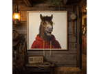 Horse In A Red Hoodie