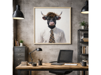 Bull In A Shirt & Tie