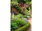 Rusty Flower Head Stake
