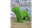 Green Flocked Dog Garden Planter Novelty Moss Effect Puppy Flower Pot