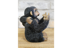 Funny Cheeky Chimpanzees Middle Finger Ornament Rude Monkey Figurine